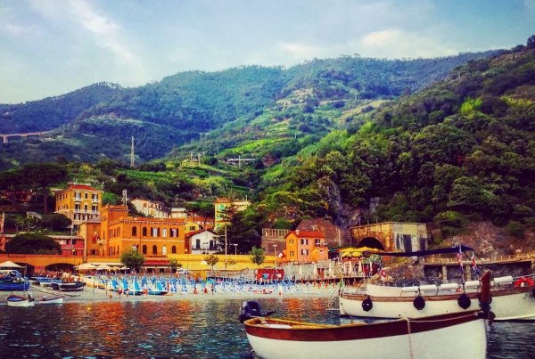 introduction to cinque terre view of the shore and boats