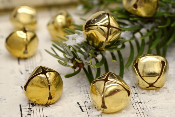 Day 3: 12 Days of Christmas bells on sheet music