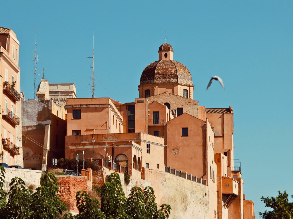 cagliari cathedral and surrounding buildings