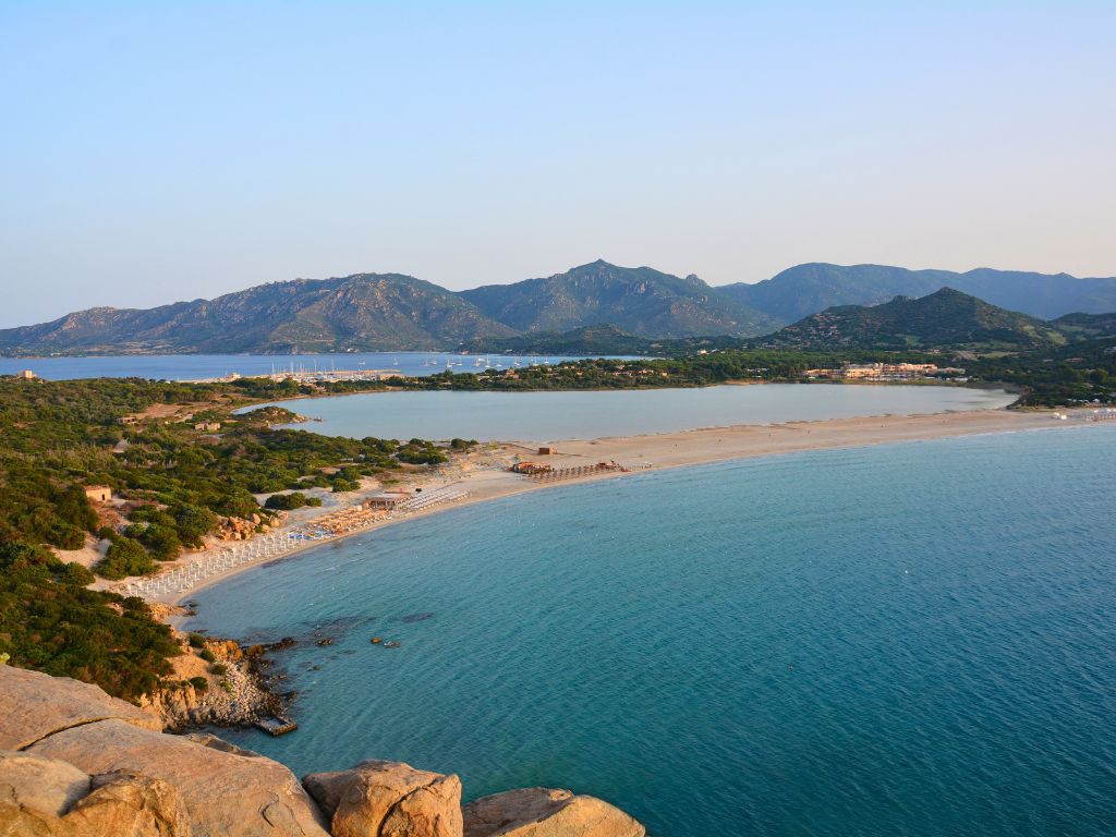 view of mountains near cagliari sardinia