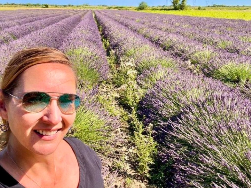 sarah in fields of lavender in provence
