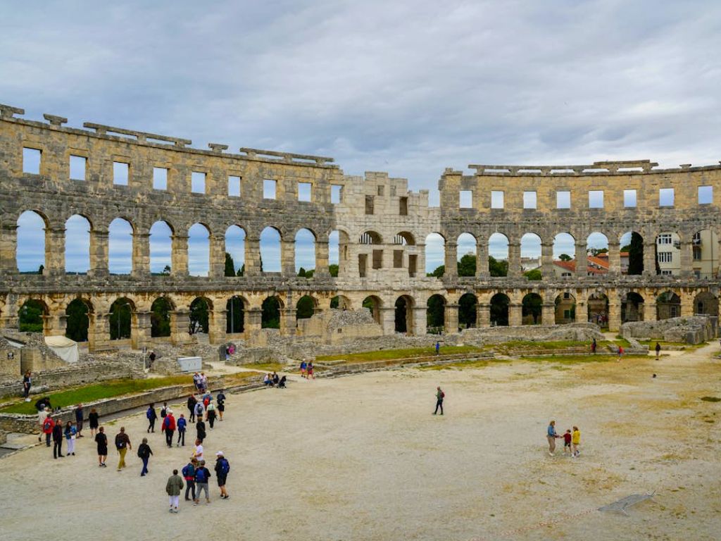 interior of pula ancient arena