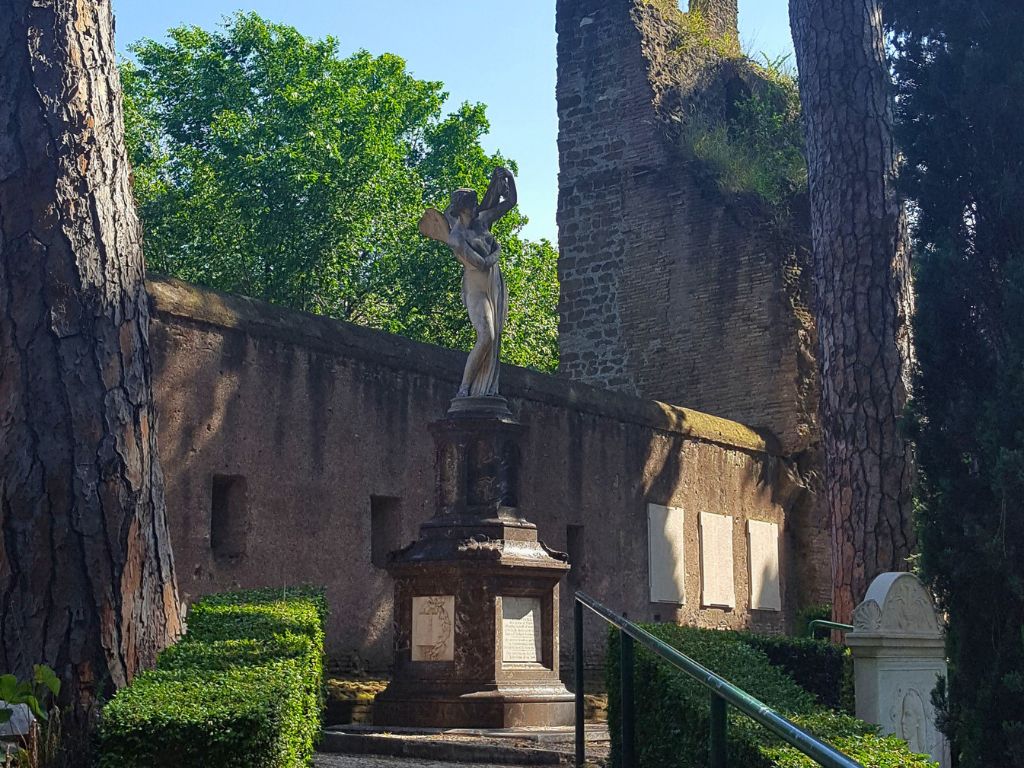 non catholic cemetery statue