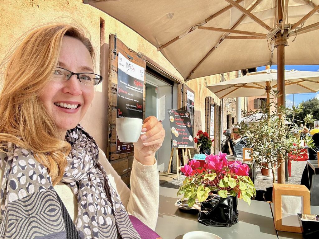 do as the romans do sarah with espresso in rome